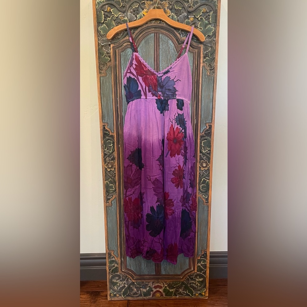MKY (Sakkas) Floral Ombré Midi Dress in Purple Size XS/S